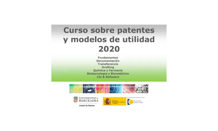 Curso sobre patentes y modelos de utilidad 2020