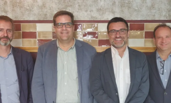 De izquierda a derecha: Marc Murtra (CREA), Josep Lluís Falcó (GENESIS), Marcel Prunera (CREA), Marc Xirau (CREA).