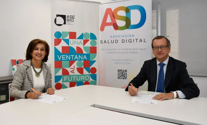 AseBio y la ASD firman un convenio que permitirá al sector biotecnológico profundizar en las nuevas aplicaciones de tecnologías digitales en salud