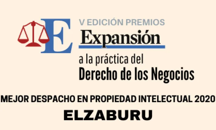 ELZABURU: Mejor despacho en PI en los Premios Expansión Jurídico 2020