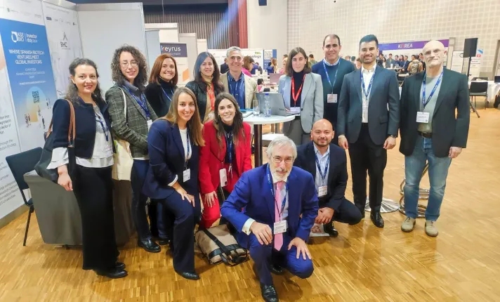 Foto de la delegación española trasladada hasta la conferencia Swiss Biotech 