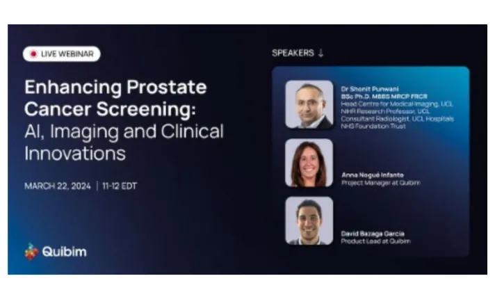 Cartel del webinar de quibim 