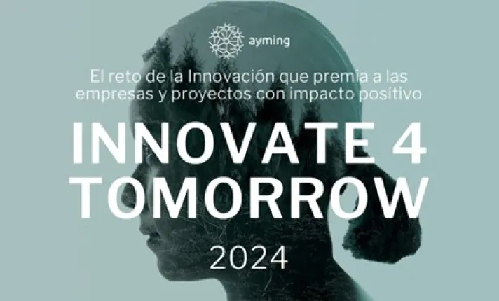 Cartel promocional del programa Innovate 4 Tomorrow de Ayming 