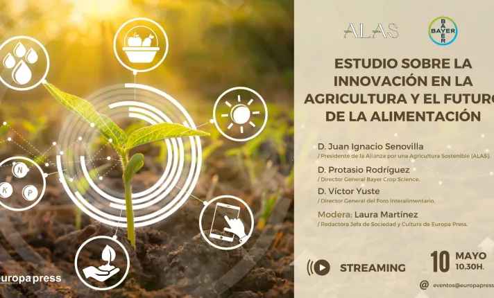 Foto del cartel del encuentro de la encuesta "Estudio sobre la innovación en la agricultura y el futuro de la alimentación!