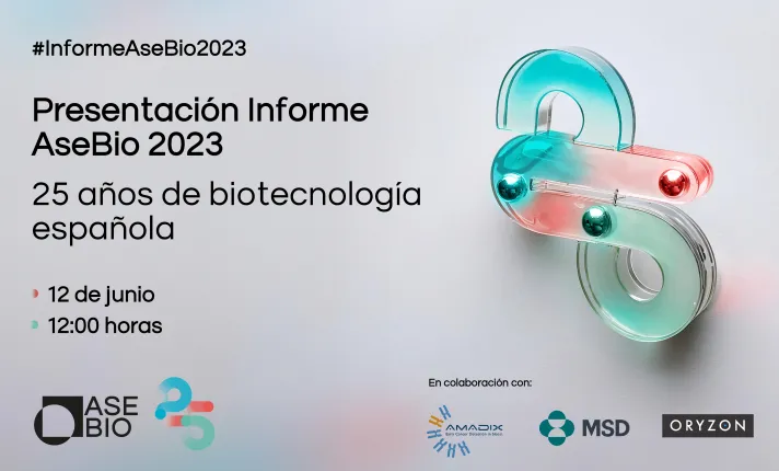 Cartel de la presentación del Informe AseBio 2023
