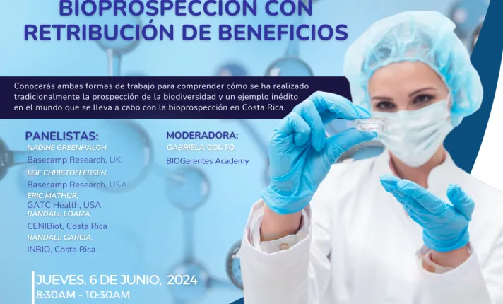 Banner del taller virtual Bioprospección con Retribución de Beneficios