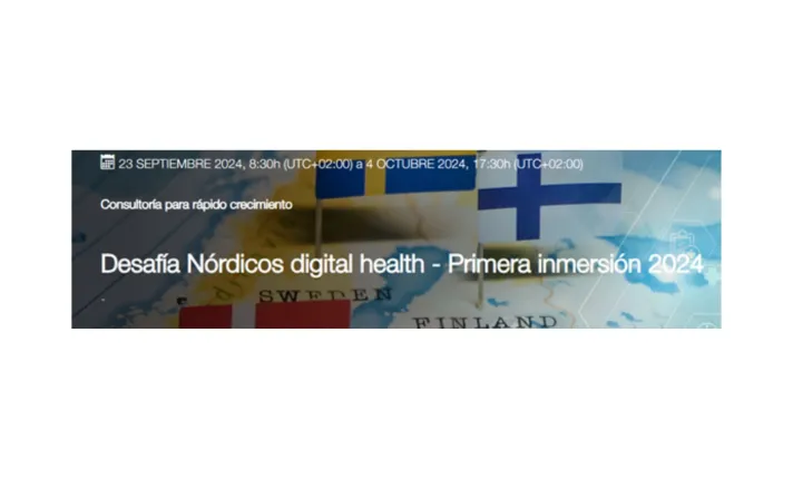 Banner del evento Desafíos Nórdicos digital health 