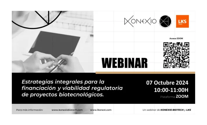 Imagen del webinar sobre regulación en el sector biotecnológico organizado por Konexio Biotech