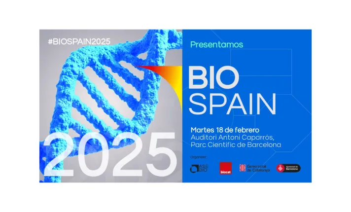 Banner para anunciar la presentación en Barcelona de BIOSPAIN 2025