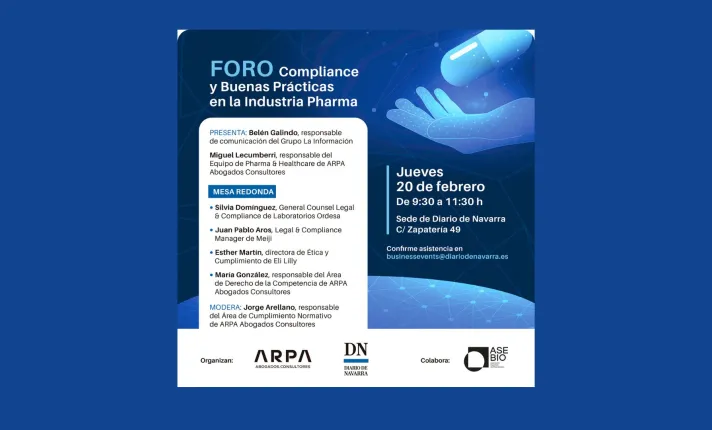 Banner del Foro Compliance y Buenas Prácticas en la Industria Pharma
