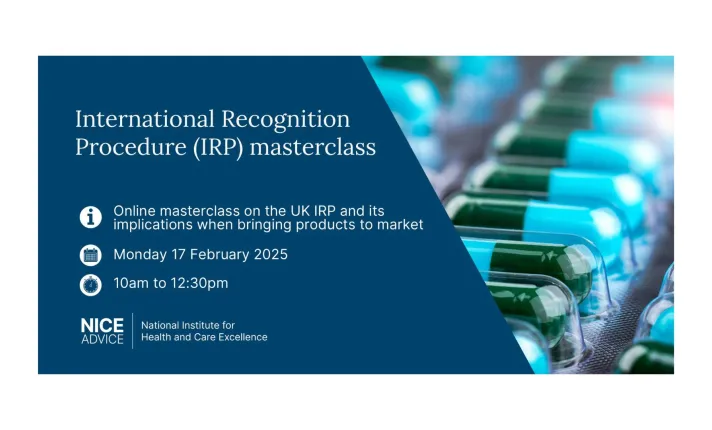 NICE Advice masterclass on the International Recognition Procedure