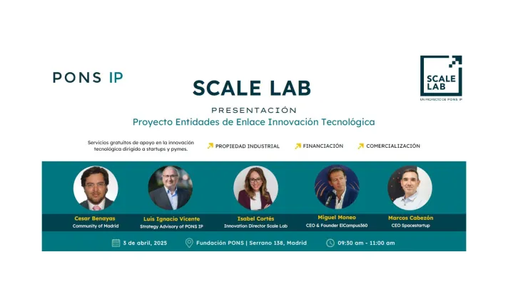 Banner de la presentación de Fundación PONS de Scale Lab