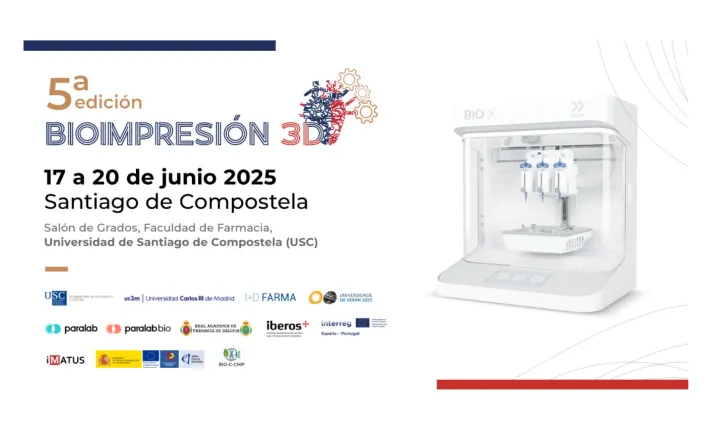 Banner de la la 5ª edición de la Summer School de Bioimpresión 3D