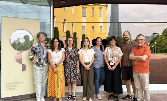 Núria Malats, Evangelina López de Maturana, Sagrario Ortega, Cristina Bodas, Irene Felipe, Ana Cayuela, Jaime Martínez y Francisco