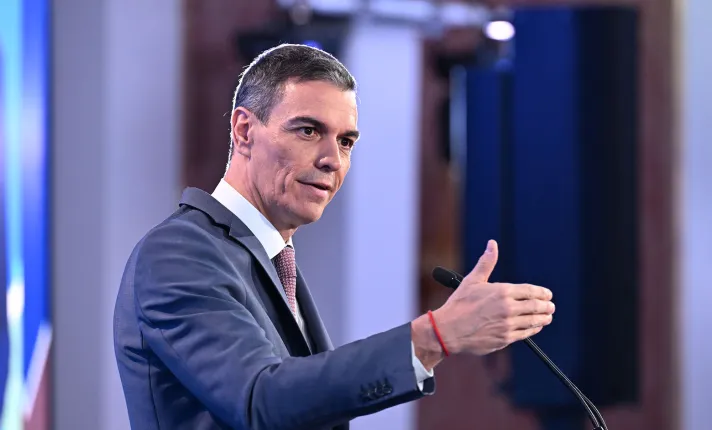 El presidente del Gobierno, Pedro Sánchez, participa en el foro 'Spain Investors Day'. | Pool Moncloa/Borja Puig de la Bellacasa