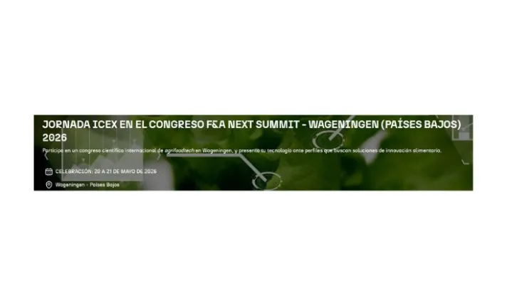 Banner de la Jornada ICEX en el Congreso F&A Next Summit 