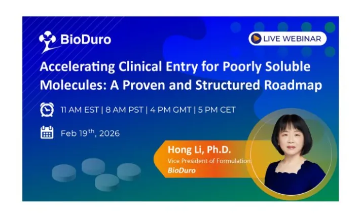 Banner del webinar organizado por Bioduro