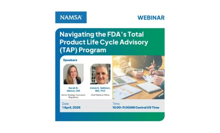 Banner del webinar de NAMSA