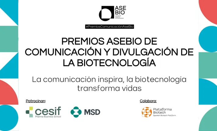 Banner de los “Premios de Comunicación y Divulgación de la Biotecnología”