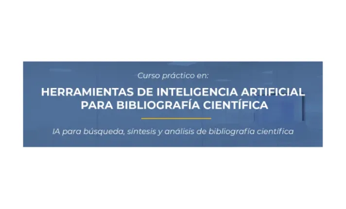 Banner Curso de inteligencia artificial para bibliografía científica