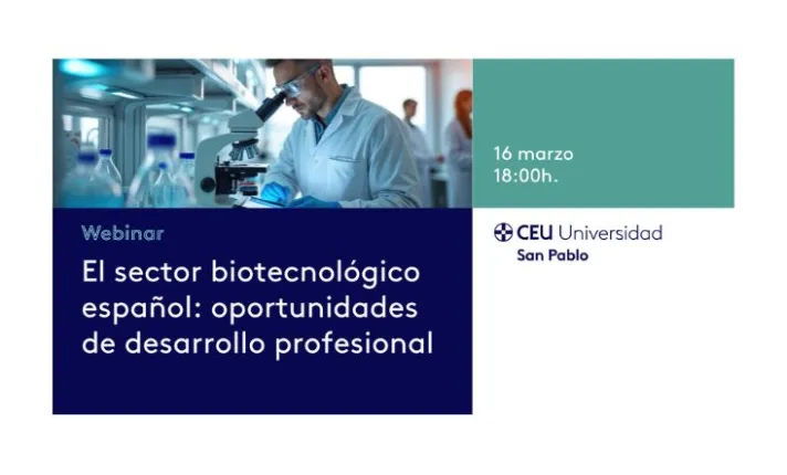Banner del webinar del CEU San Pablo