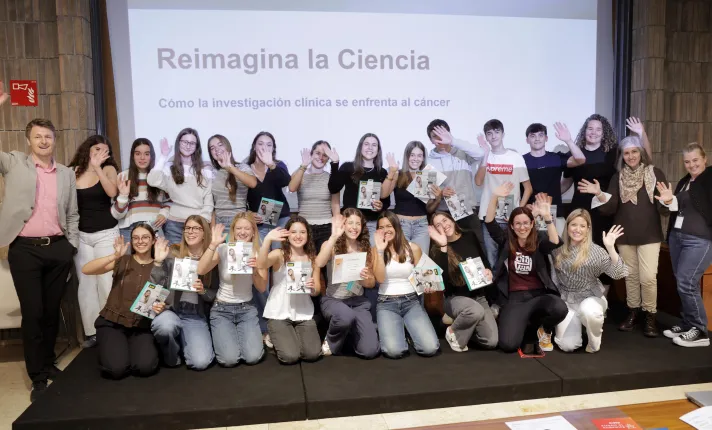 Escola Pia Igualada de Barcelona, ganadora nacional del certamen “Reimagina la Ciencia” por su talento en la divulgación de la investigación clínica en cáncer