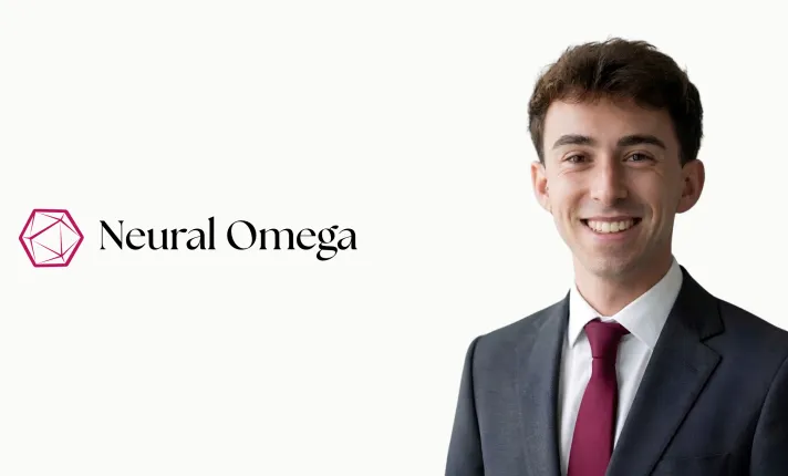 Logo de Neural Omega y foto del CEO Pedro Bernardo