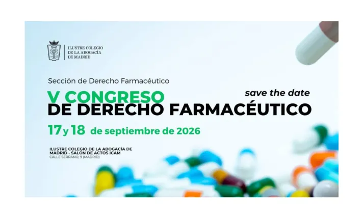 Banner de V congreso de derecho farmacéutico