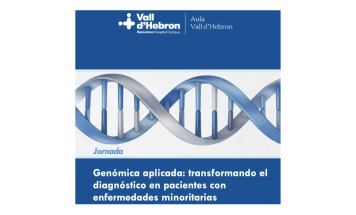 Banner de JORNADA Genómica aplicada: transformando el diagnóstico en pacientes con enfermedades minoritarias