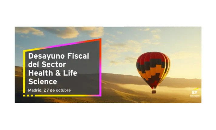 Banner de  Desayuno Fiscal del sector Health & Life Science