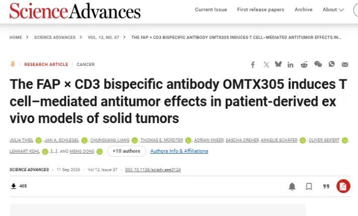 FAP CD3 Science Advances Oncomatryx