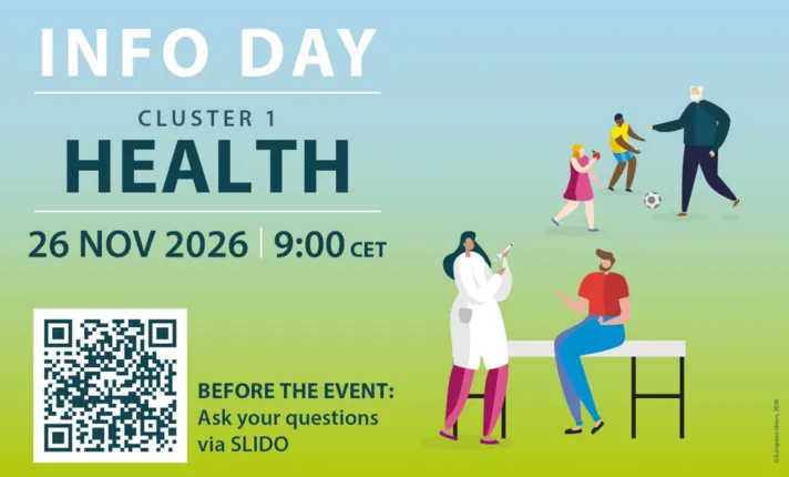Banner de Info Day - Cluster 1 Health