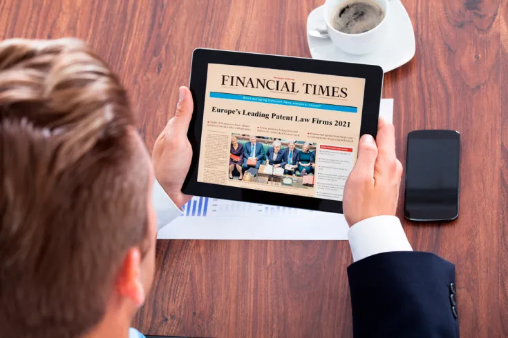 ABG IP se consolida entre los 10 mejores despachos de patentes de Europa, según Financial 