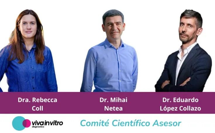 La Dr. Mihai Netea, Dr. Eduardo López Collazo y Dra. Rebecca Coll