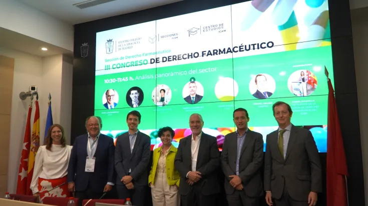 Ponentes del III Congreso de Derecho Farmacéutico organizado por el ICAM.