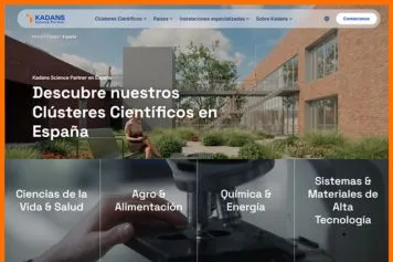 Portada de la nueva página web global de Kadans