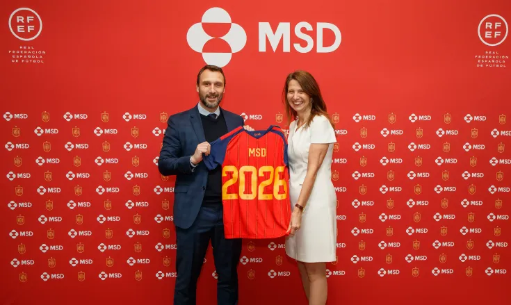 Firma del acuerdo de patrocinio entre la Real Federación Española de Fútbol (RFEF) y la compañía biofarmacéutica MSD