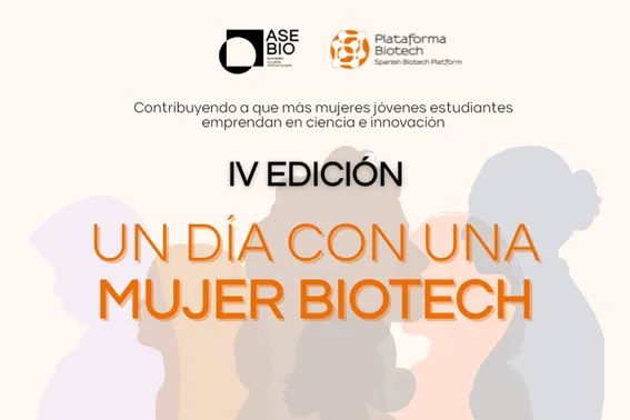 Banner de la presentación de la cuarta edición del programa 'Un día con una mujer biotech'