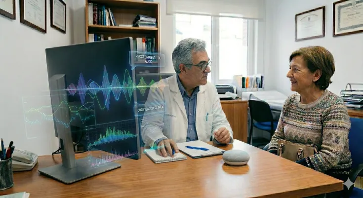 Doctor examinando a una mujer
