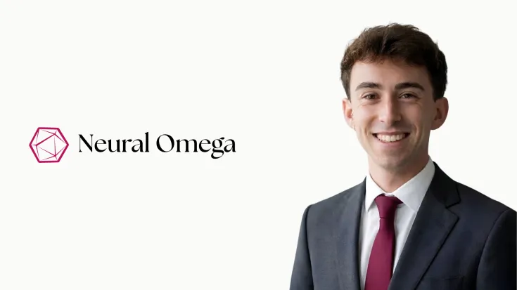 Logo de Neural Omega y foto del CEO Pedro Bernardo