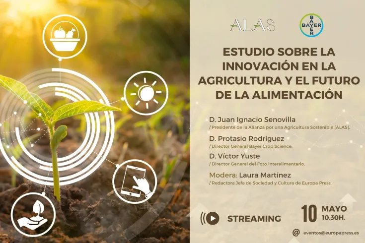 Foto del cartel del encuentro de la encuesta "Estudio sobre la innovación en la agricultura y el futuro de la alimentación!