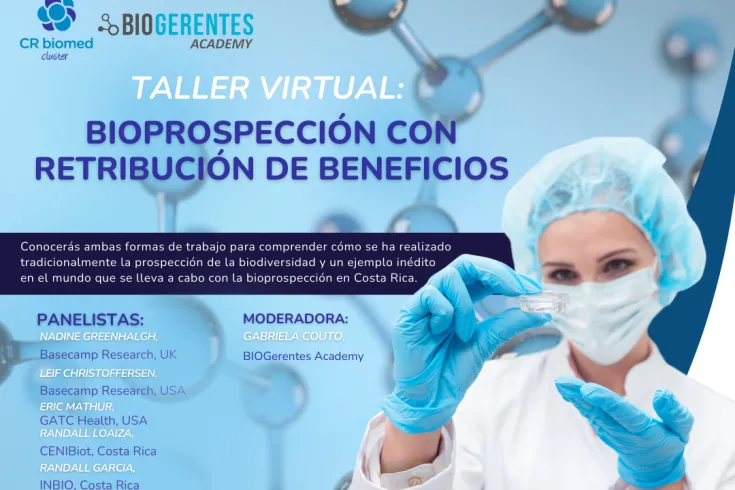 Banner del taller virtual Bioprospección con Retribución de Beneficios