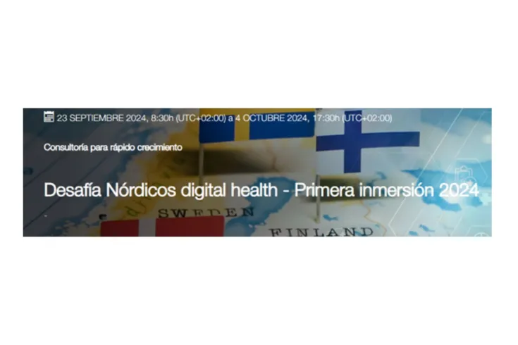 Banner del evento Desafíos Nórdicos digital health 