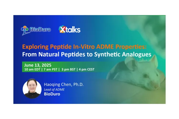 Banner del webinar organizado por BioDuro