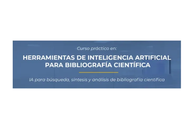 Banner Curso de inteligencia artificial para bibliografía científica