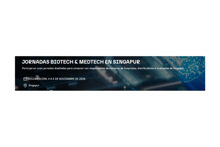 Banner Evento Jornadas ICEX Biotech y Medtech en Singapur 2026