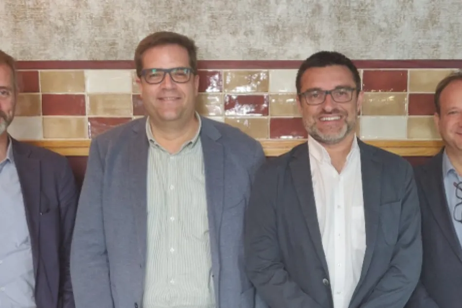 De izquierda a derecha: Marc Murtra (CREA), Josep Lluís Falcó (GENESIS), Marcel Prunera (CREA), Marc Xirau (CREA).