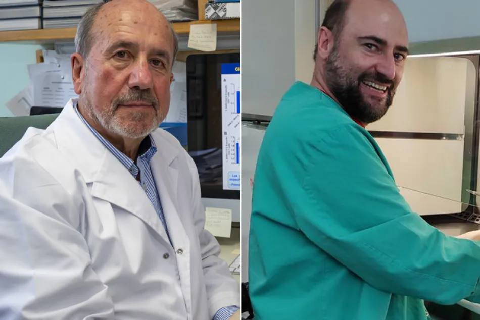 Los virólogos Mariano Esteban y Juan García Arriaza, del CNB-CSIC.